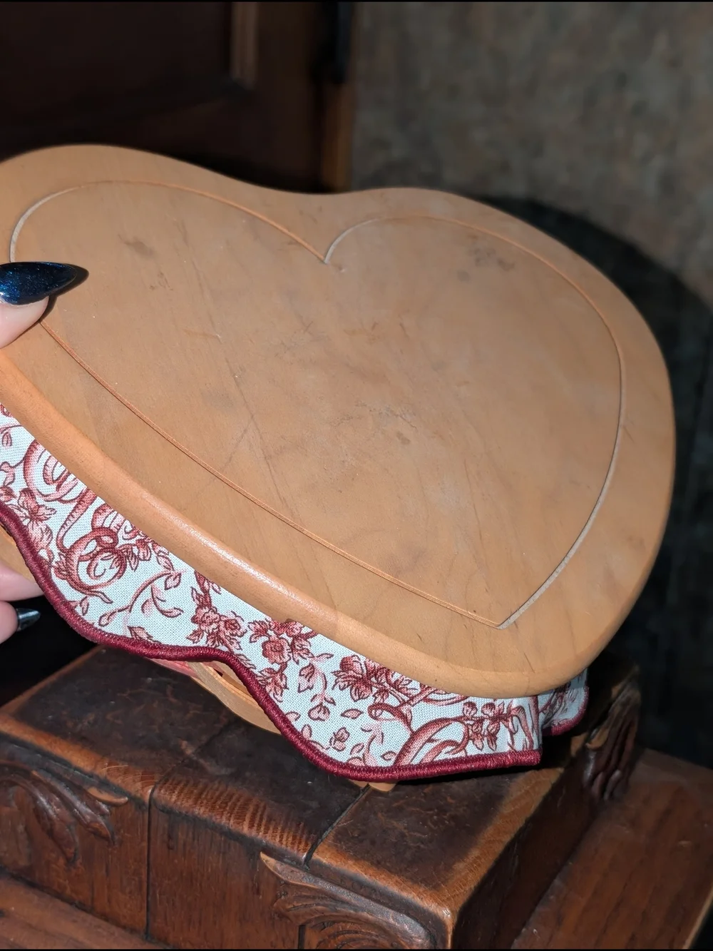 Vintage Longaberger 1999 Love Letters Sweetheart Basket Combo